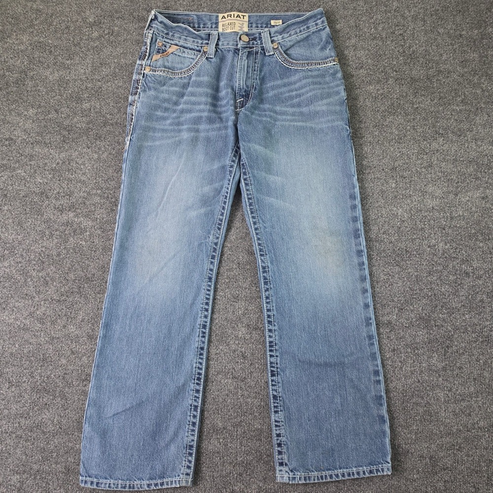 Ariat M4 Coltrane Relaxed Boot Cut Jeans Men's 30x30 Med Wash Denim 10017511